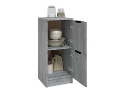 Aparadores 2 uds madera contrachapada gris Sonoma 30x30x70 cm ES88482