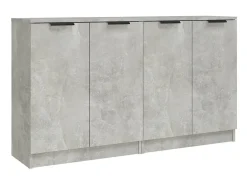 Aparadores 2 uds madera contrachapada gris hormigón 60x30x70 cm ES72553