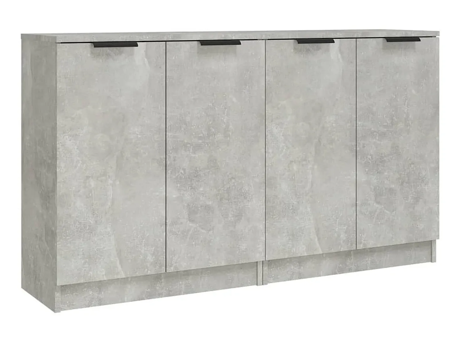 Aparadores 2 uds madera contrachapada gris hormigón 60x30x70 cm ES72553