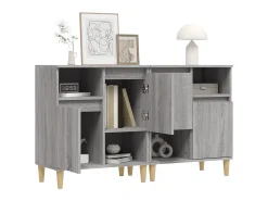 Aparadores 2 uds madera contrachapada gris Sonoma 60x35x70 cm ES91387