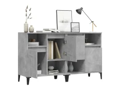 Aparadores 2 uds madera contrachapada gris hormigón 60x35x70 cm ES22273