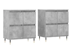 Aparadores 2 uds madera contrachapada gris hormigón ES98582
