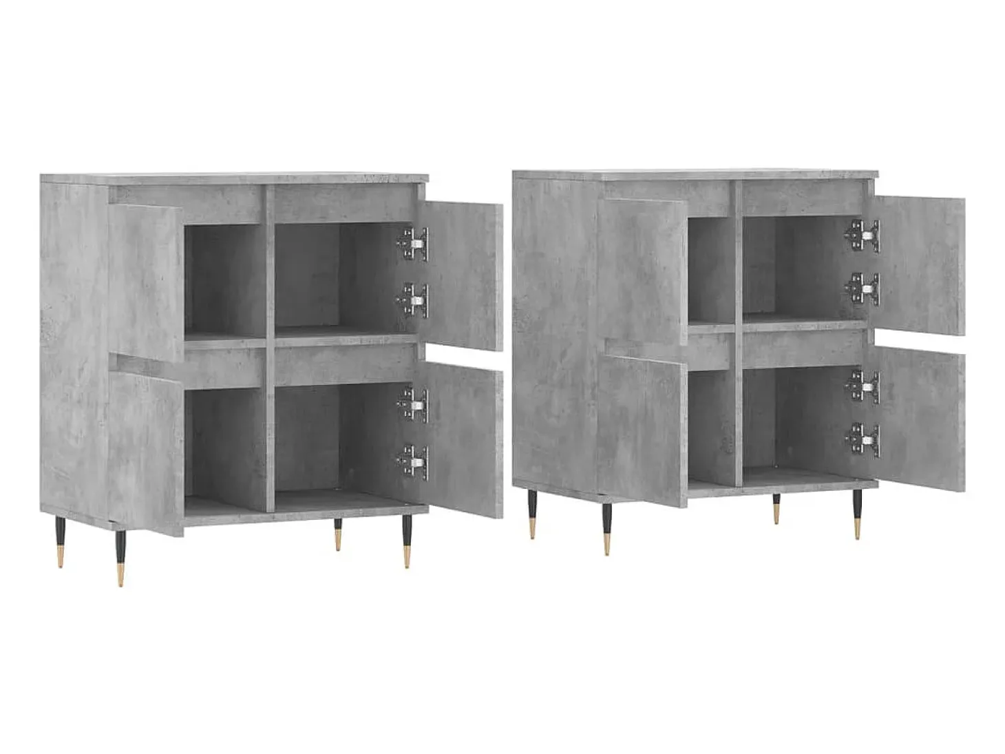 Aparadores 2 uds madera contrachapada gris hormigón ES98582