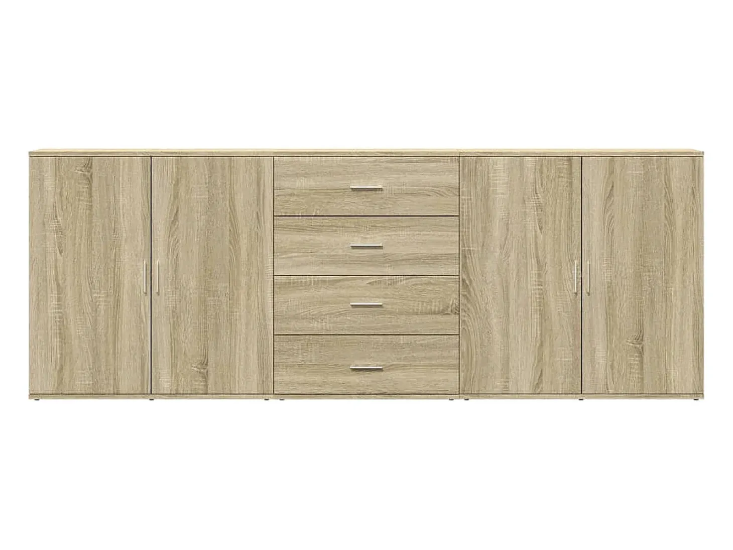 Aparadores 3 uds madera contrachapada color roble sonoma ES567275