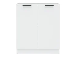 Aparadores 2 uds madera contrachapada blanco 60x30x70 cm ES66345