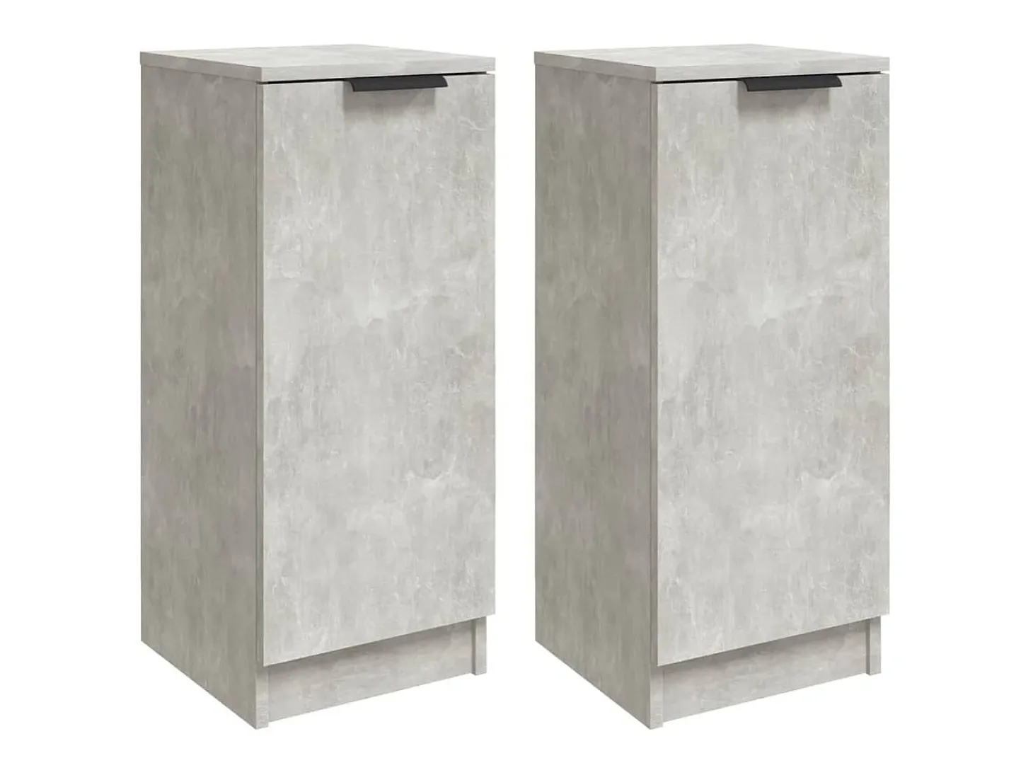 Aparadores 2 uds madera contrachapada gris hormigón 30x30x70 cm ES17075