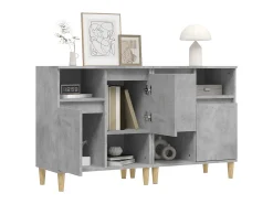 Aparadores 2 uds madera contrachapada gris hormigón 60x35x70 cm ES11879