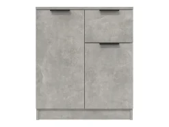 Aparadores 2 uds madera contrachapada gris hormigón 60x30x70 cm