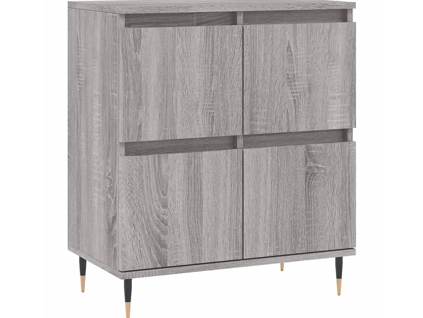 Aparadores 3 uds madera contrachapada gris Sonoma ES39144