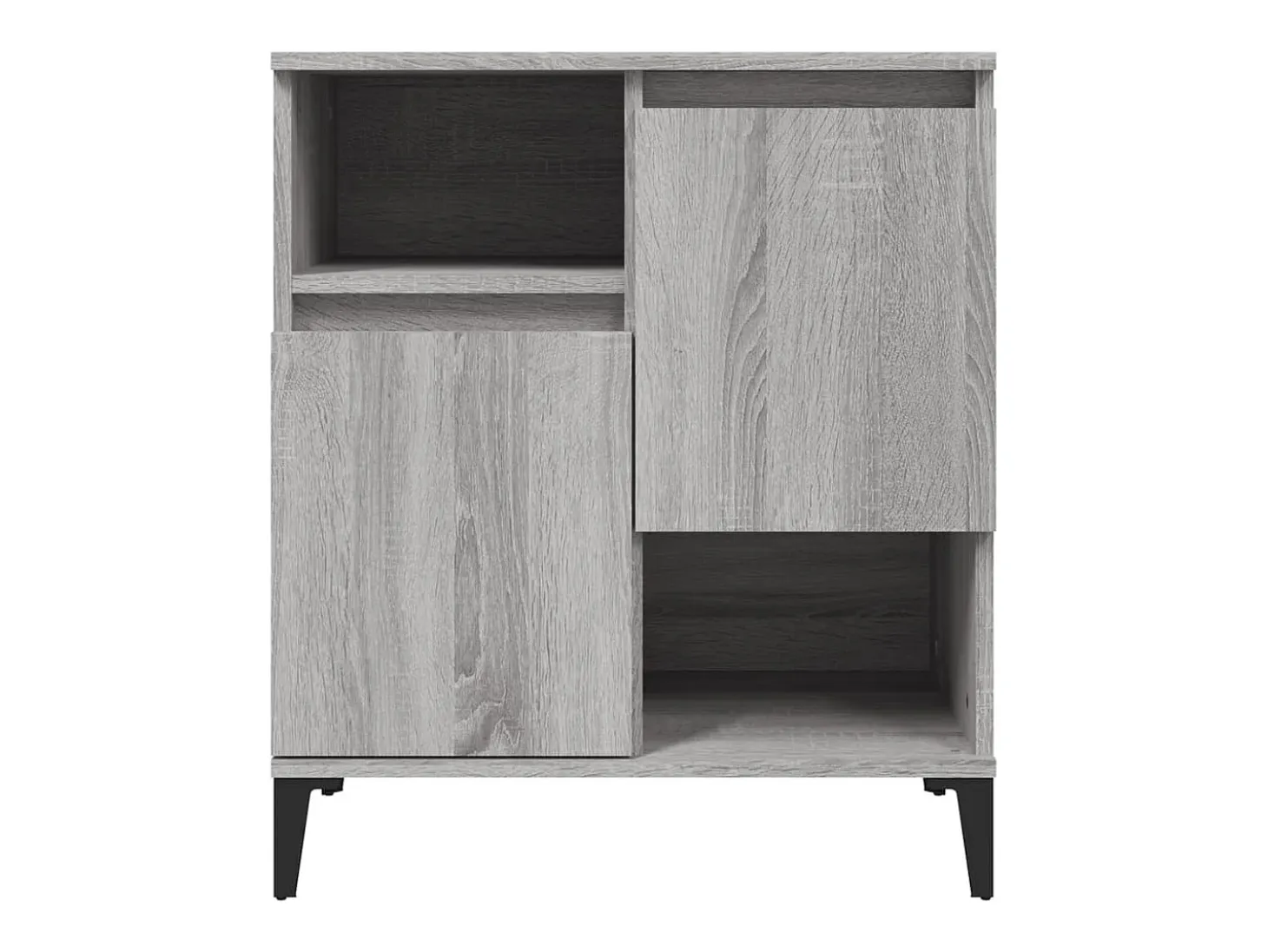 Aparadores 3 uds madera contrachapada gris Sonoma 60x35x70 cm