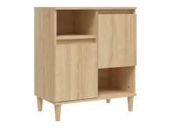 Aparadores 2 uds madera contrachapada roble Sonoma 60x35x70 cm