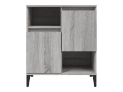 Aparadores 2 uds madera contrachapada gris Sonoma 60x35x70 cm ES68373