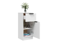 Aparadores 2 uds madera contrachapada blanco 30x30x70 cm ES616206