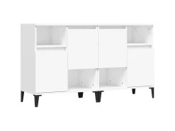 Aparadores 2 uds madera contrachapada blanco 60x35x70 cm ES71659