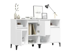 Aparadores 2 uds madera contrachapada blanco 60x35x70 cm ES71659