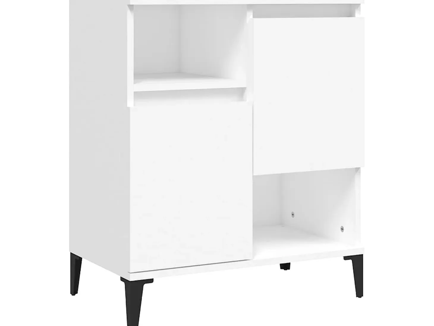 Aparadores 2 uds madera contrachapada blanco 60x35x70 cm ES71659