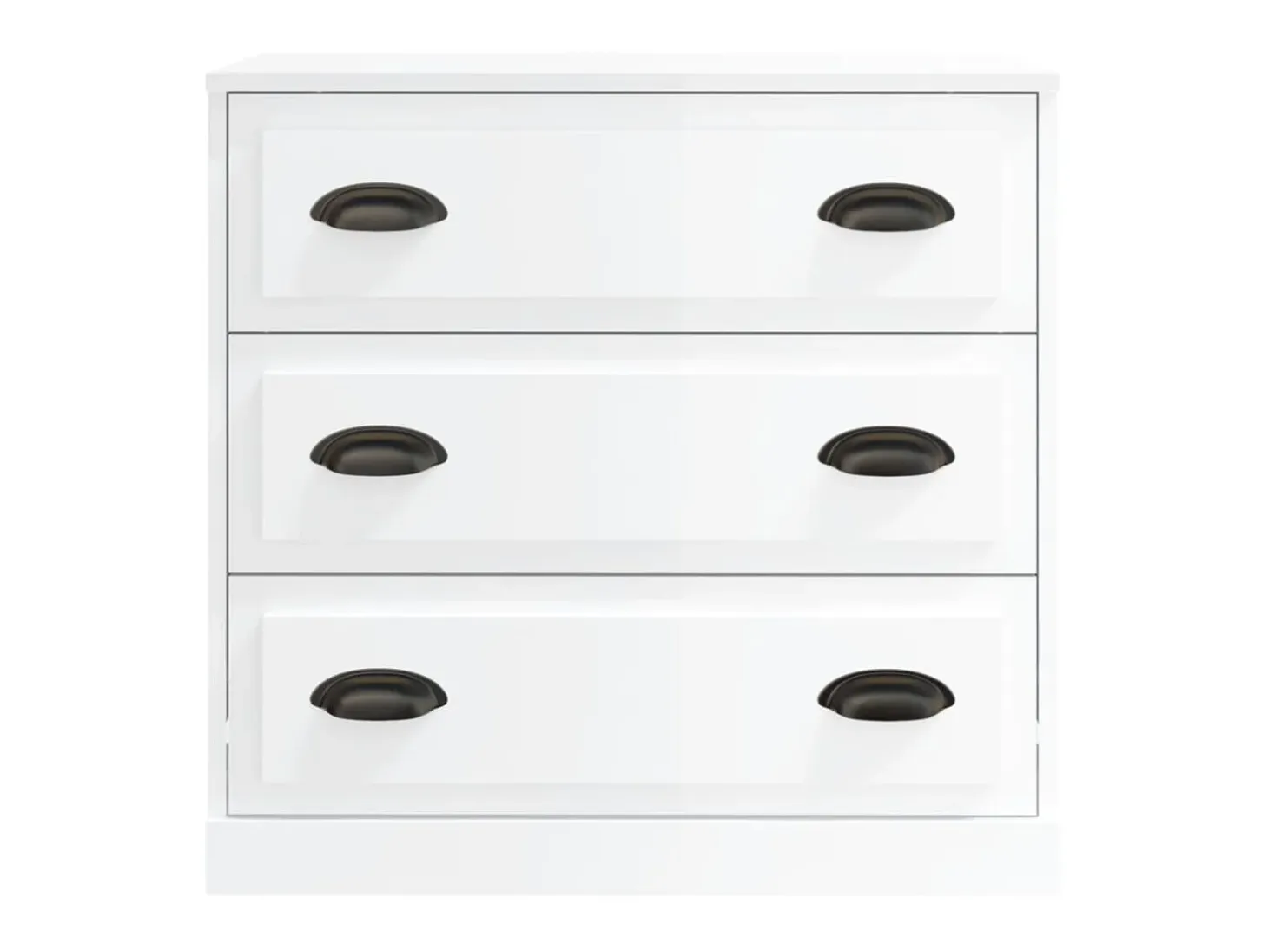 Aparadores 2 uds madera contrachapada blanco brillo ES14449