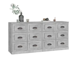 Aparadores 2 uds madera contrachapada gris hormigón ES70413