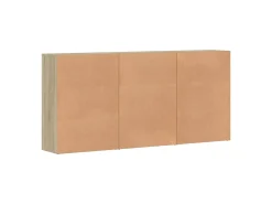 Aparadores 3 uds madera de ingeniería roble Sonoma 60x31x84 cm
