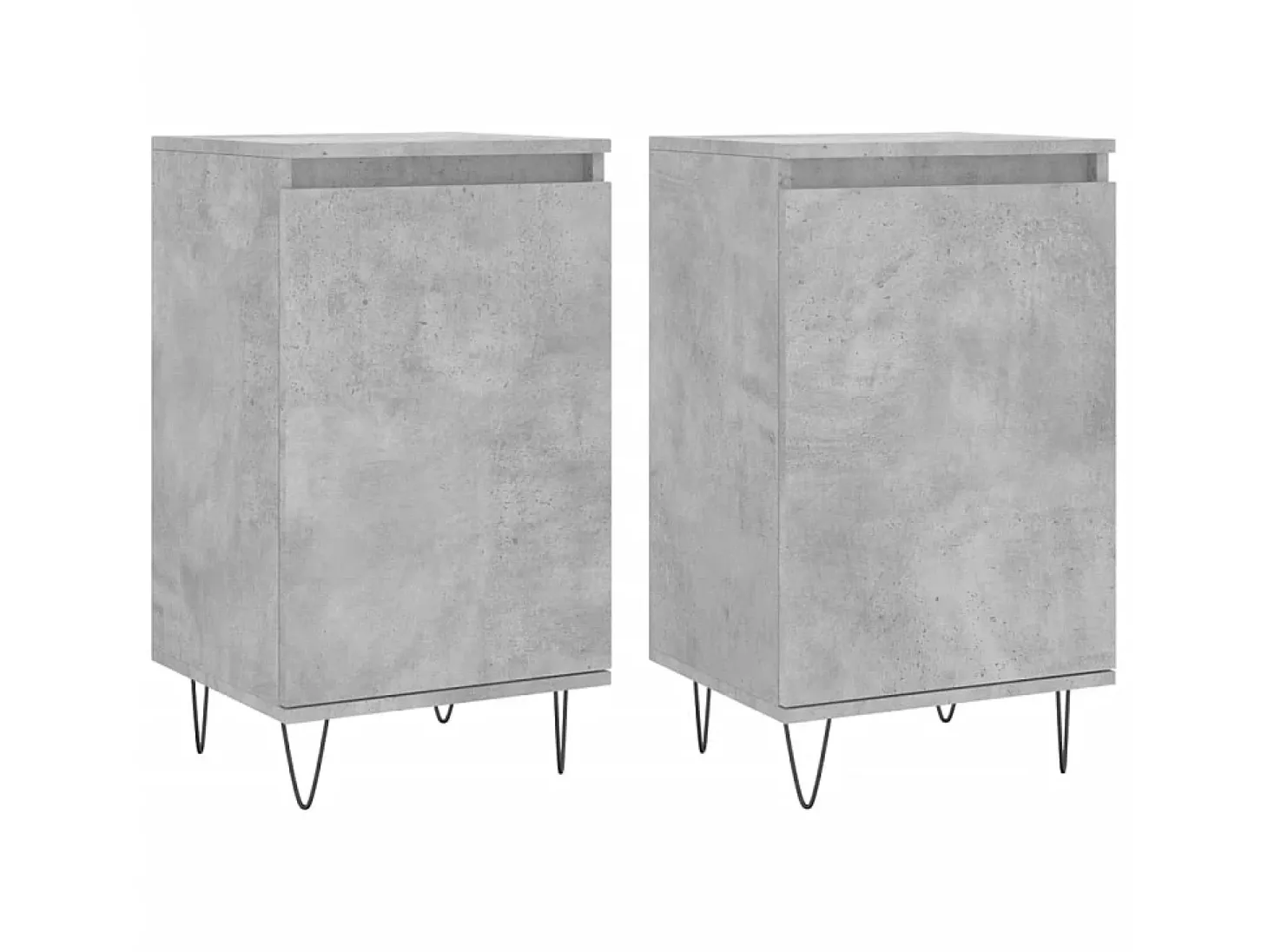 Aparadores 2 uds madera de ingeniería gris hormigón 40x35x70 cm ES99812