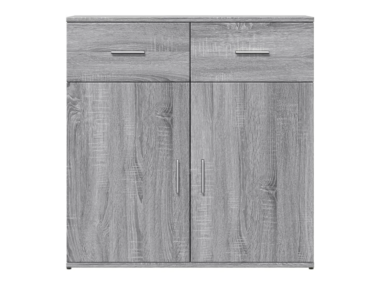Aparadores 2 uds madera de ingeniería gris Sonoma 79x38x80 cm ES297229