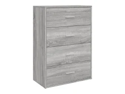 Aparadores 2 uds madera de ingeniería gris Sonoma 60x31x84 cm