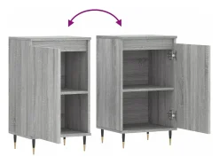 Aparadores 2 uds madera de ingeniería gris Sonoma 40x35x70 cm