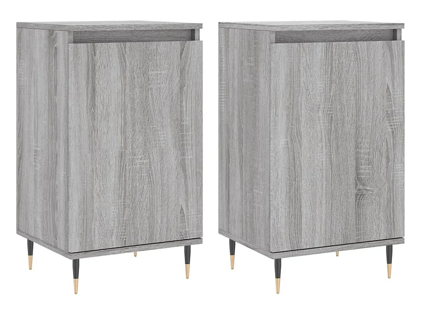 Aparadores 2 uds madera de ingeniería gris Sonoma 40x35x70 cm