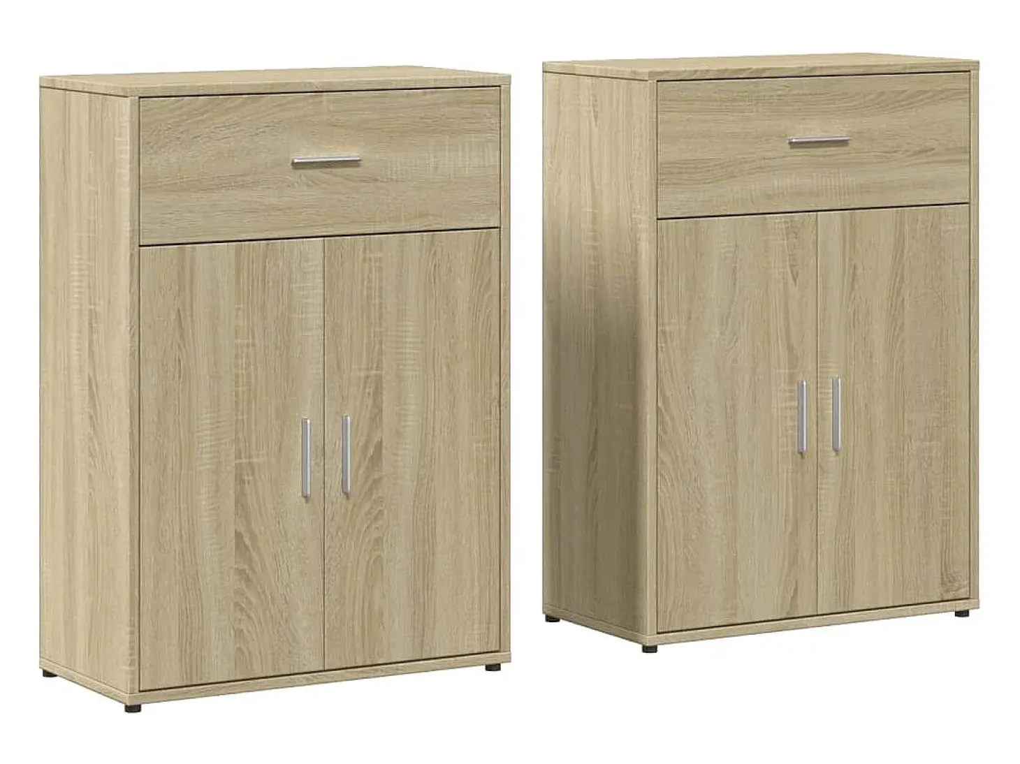 Aparadores 2 uds madera de ingeniería roble Sonoma 60x30x84 cm ES398986