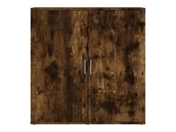 Aparadores 2 uds madera de ingeniería roble ahumado 79x38x80 cm