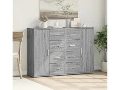 Aparadores 2 uds madera de ingeniería gris Sonoma 60x31x84 cm