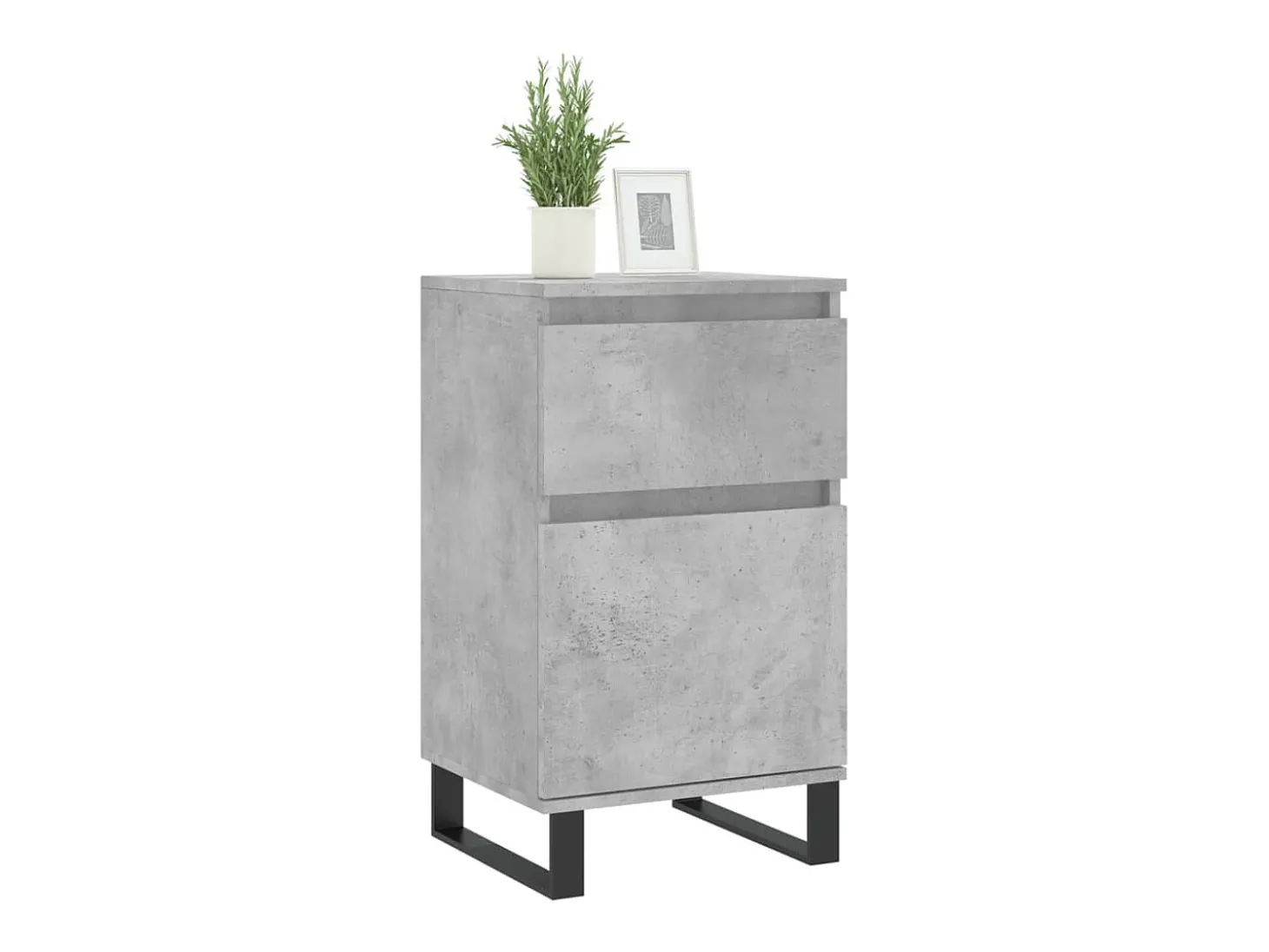 Aparadores 2 uds madera de ingeniería gris hormigón 40x35x70 cm ES16655
