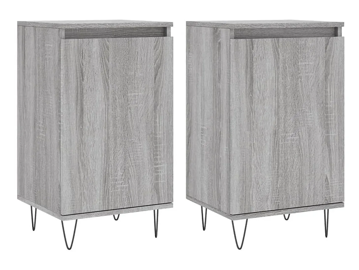 Aparadores 2 uds madera de ingeniería gris Sonoma 40x35x70 cm ES32603