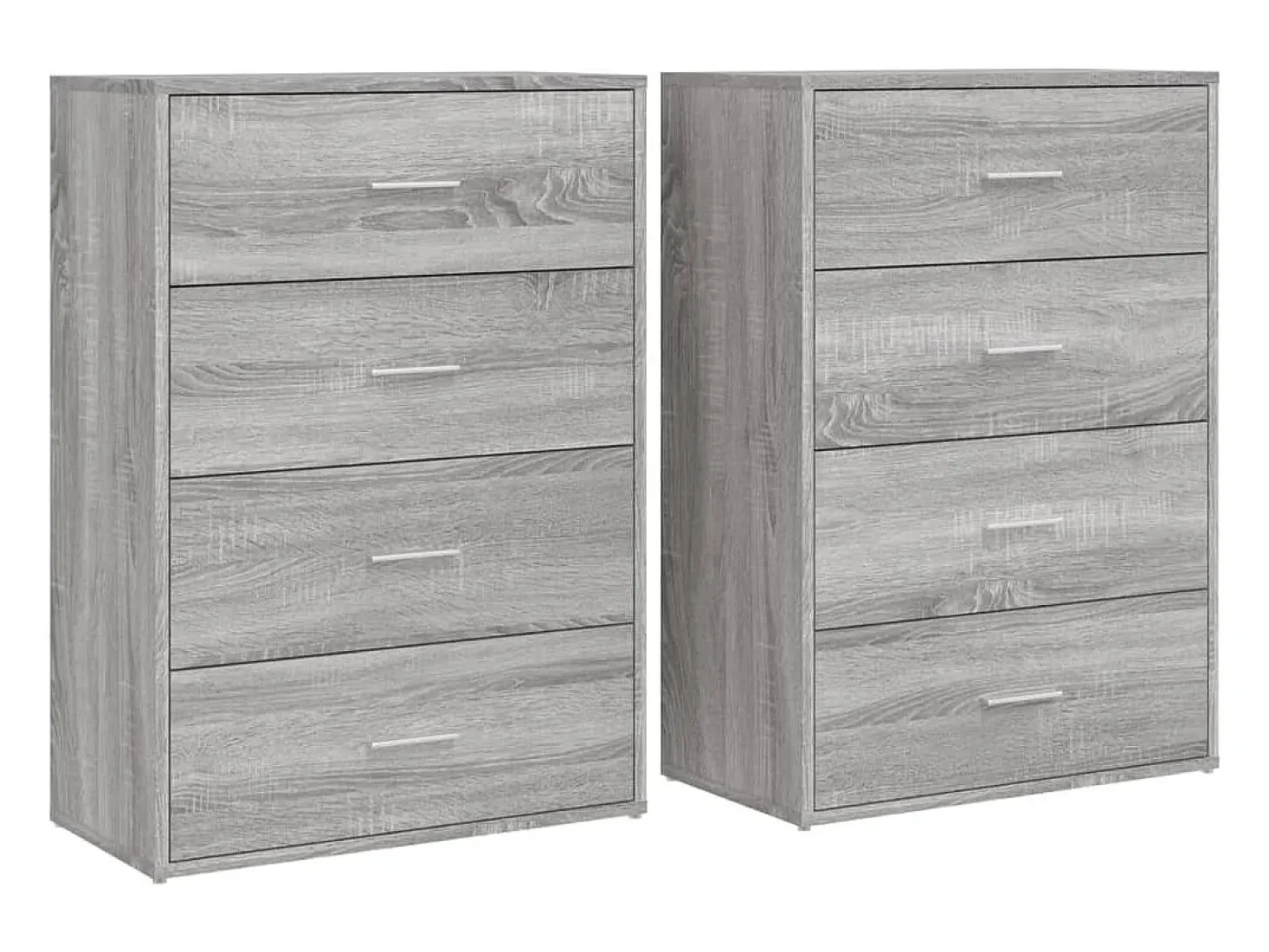 Aparadores 2 uds madera de ingeniería gris Sonoma 60x31x84 cm ES121423