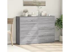 Aparadores 2 uds madera de ingeniería gris Sonoma 60x31x84 cm ES121423