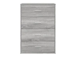 Aparadores 2 uds madera de ingeniería gris Sonoma 60x31x84 cm ES121423