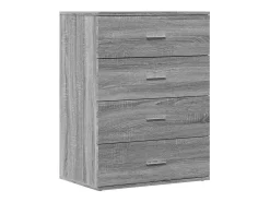 Aparadores 2 uds madera de ingeniería gris Sonoma 60x39x80 cm ES435304