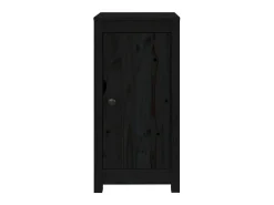 Aparadores 2 uds madera maciza de pino negro 40x35x80 cm ES50666