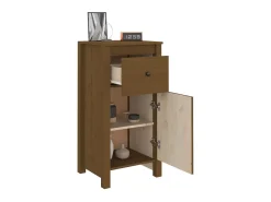 Aparadores 2 uds madera maciza de pino marrón miel 40x35x80 cm ES50292