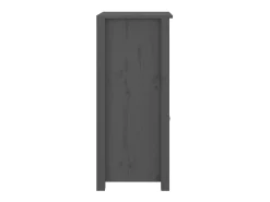 Aparadores 2 uds madera maciza de pino gris 40x35x80 cm