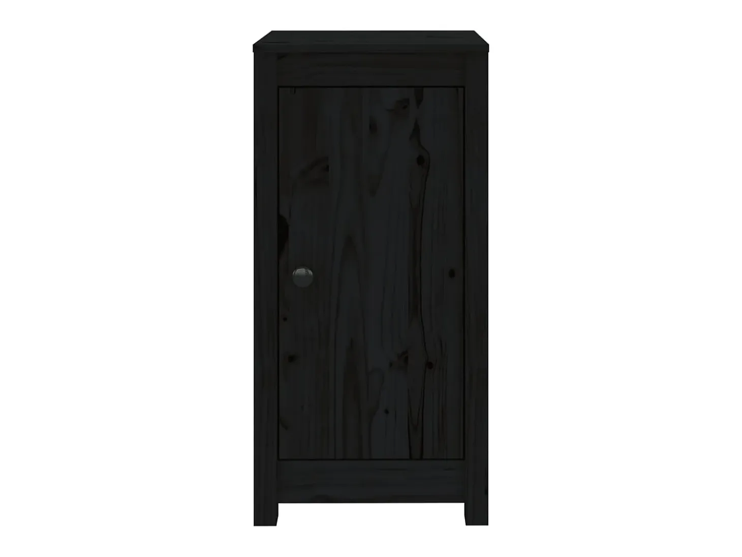 Aparadores 2 uds madera maciza de pino negro 39x35x80 cm