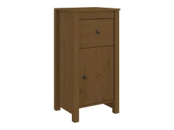 Aparadores 2 uds Marrón miel 40x35x80 cm Madera maciza de pino