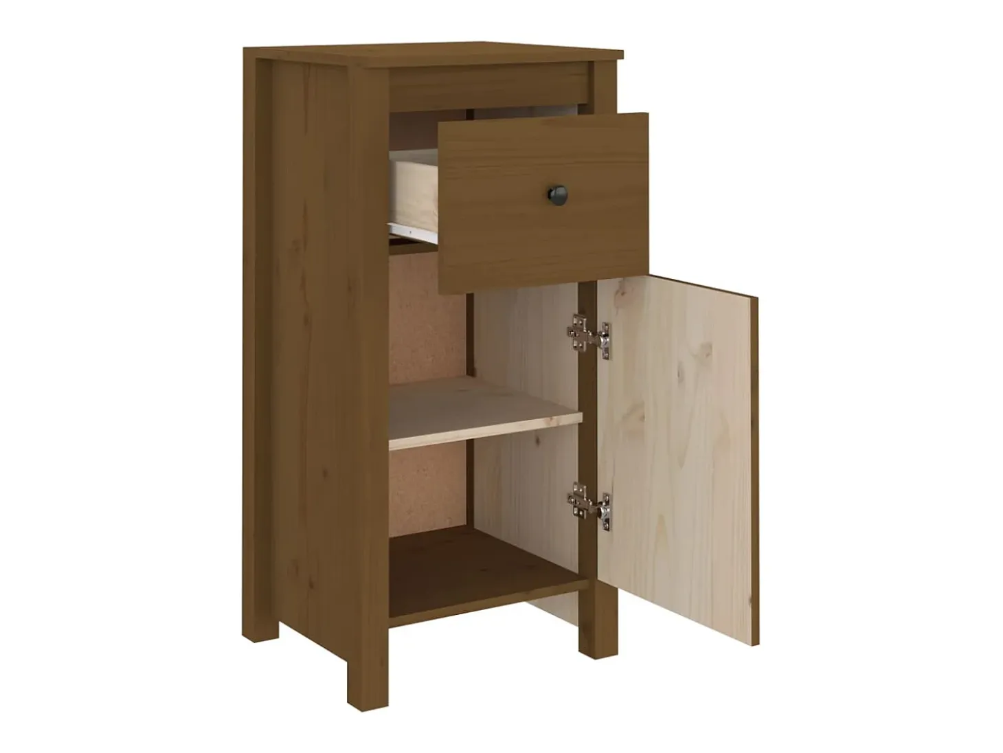 Aparadores 2 uds Marrón miel 40x35x80 cm Madera maciza de pino