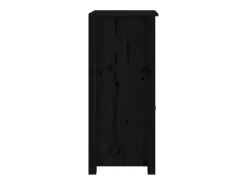Aparadores 2 uds Negro 40x35x80 cm Madera maciza de pino