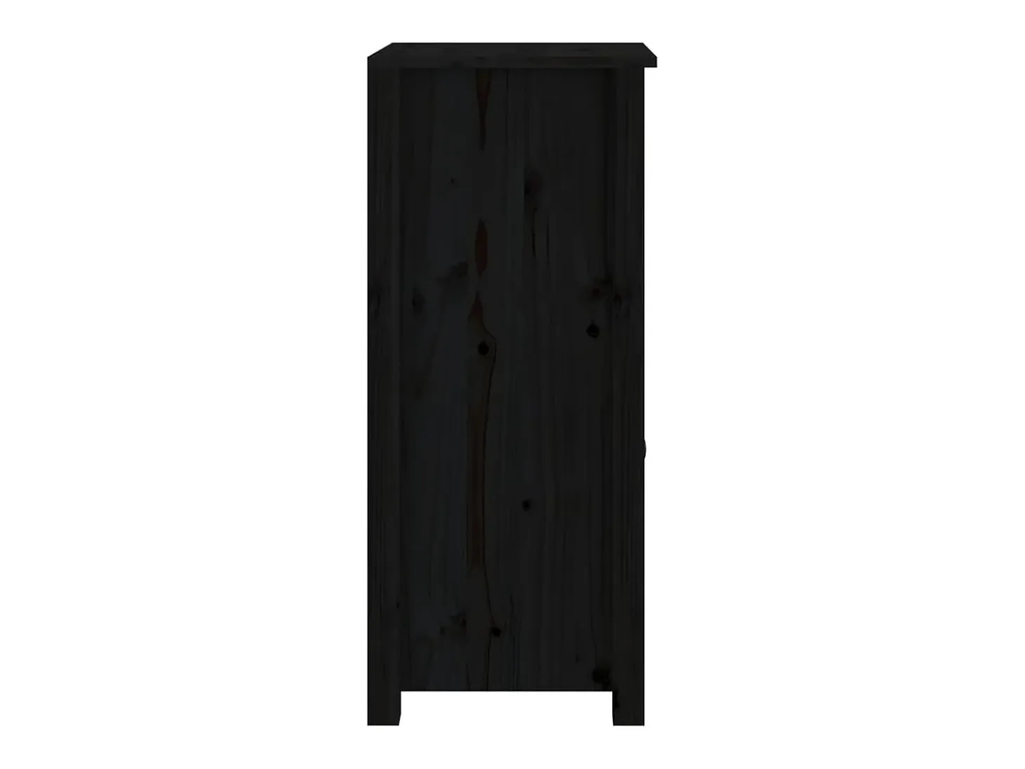 Aparadores 2 uds Negro 40x35x80 cm Madera maciza de pino