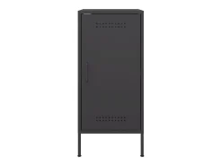 Aparadores 2 unidades acero negro 36x39x79 cm