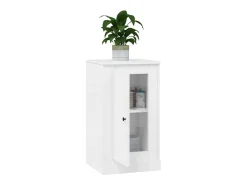 Aparadores 2 unidades madera blanco brillante 37,5x35,5x67,5 cm