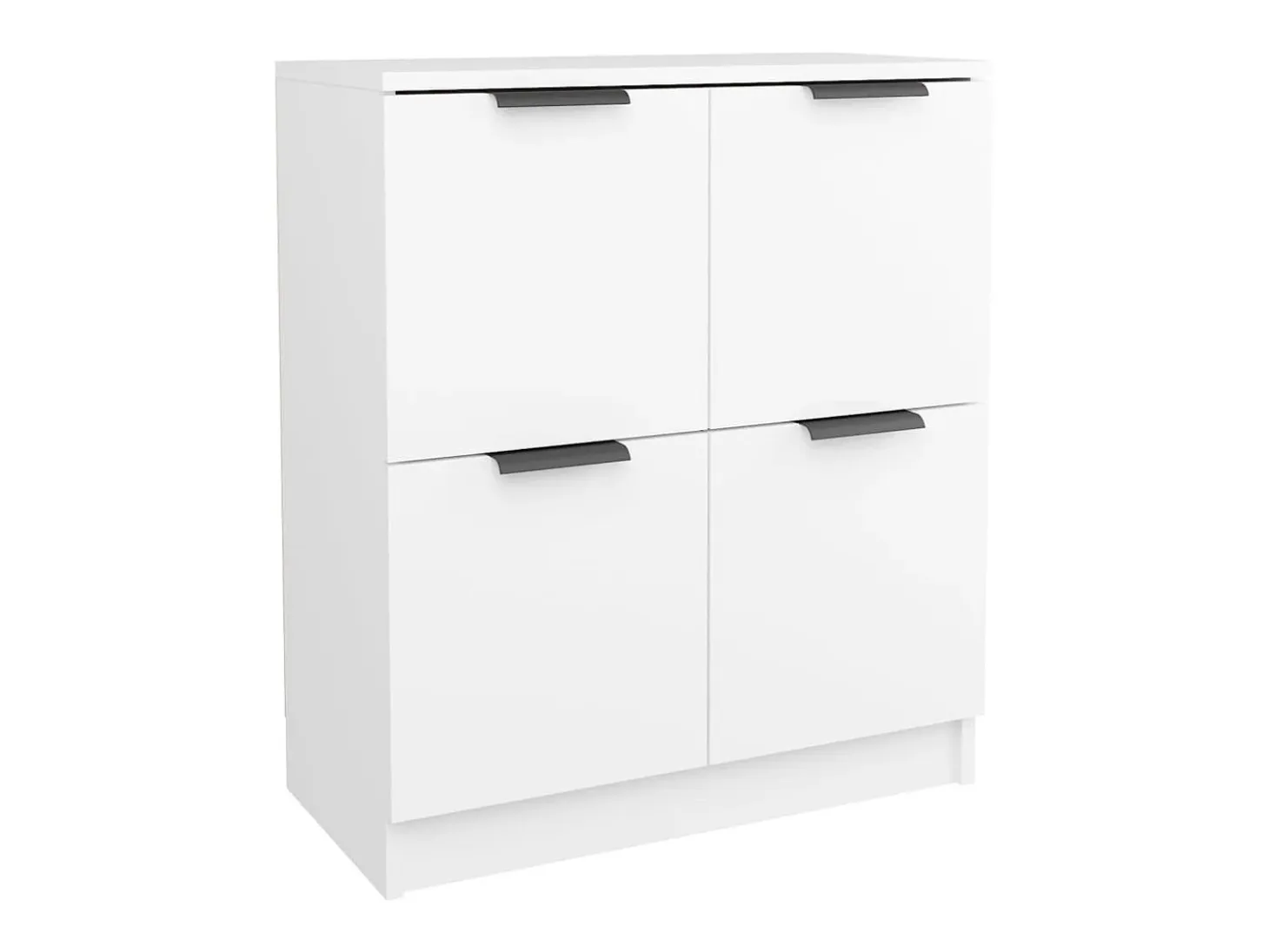 Aparadores 2 unidades madera contrachapada blanco 60x30x70 cm
