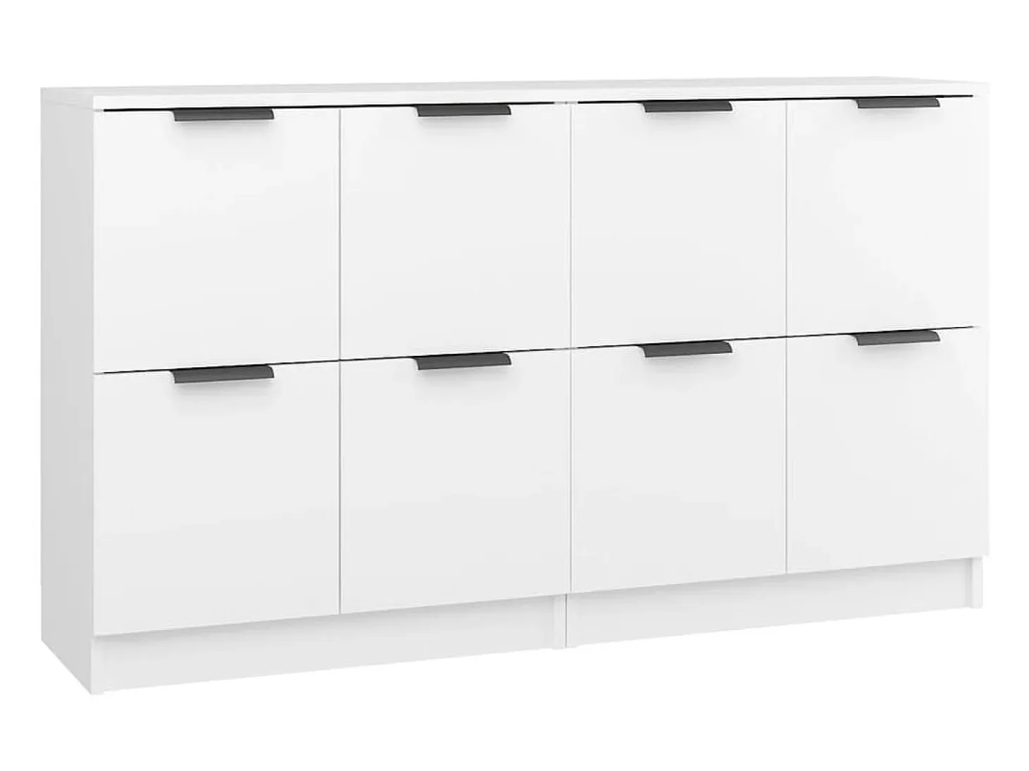 Aparadores 2 unidades madera contrachapada blanco 60x30x70 cm