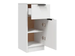 Aparadores 2 unidades madera contrachapada blanco 30x30x70 cm
